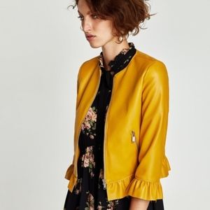 NWT Zara Faux Leather Jacket